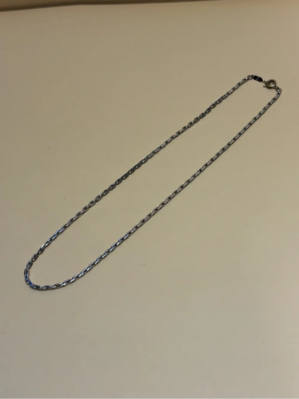 Vintage Monet Silver-Tone Chain Choker/  Necklace 15”